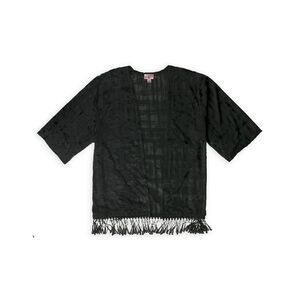 Juniper Ln Womens Grid Burnout Shawl Sweater, NWT